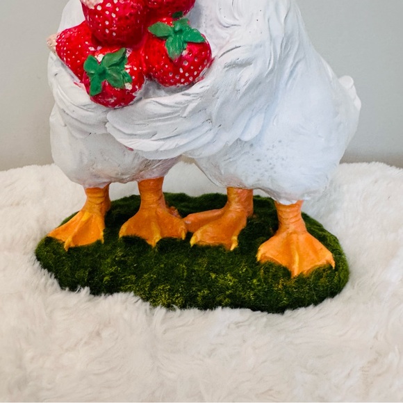 Adorable Easter Duck Couple Holding Strawberries Resin...